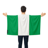 Cape drapeau nigeria polyester léger pour événements sportifs