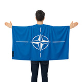 Cape drapeau otan polyester léger pour événements sportifs