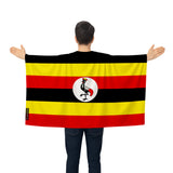 Cape drapeau ouganda polyester léger pour événements sportifs