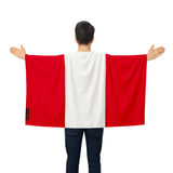 Cape drapeau pérou polyester léger pour événements sportifs