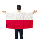 Cape drapeau pologne polyester léger pour événements sportifs