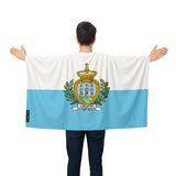 Cape drapeau saint-marin polyester léger à enfiler