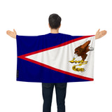 Cape drapeau samoa américaines polyester léger à enfiler