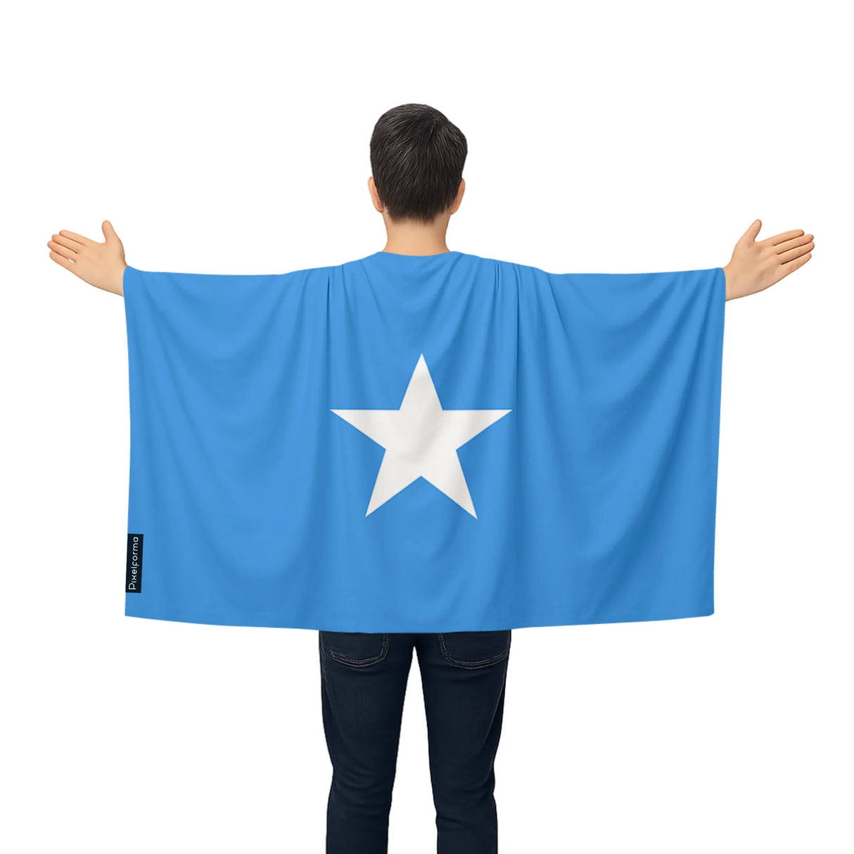Cape drapeau somalie polyester léger pour événements sportifs