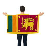Cape drapeau sri lanka polyester léger à enfiler événement