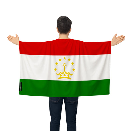 Cape drapeau tadjikistan polyester léger à enfiler