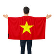 Cape drapeau viêt nam polyester léger à enfiler