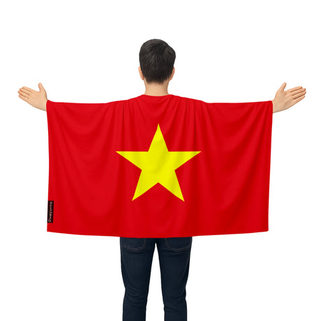 Cape drapeau viêt nam polyester léger à enfiler