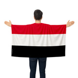 Cape drapeau yémen polyester léger pour événements sportifs