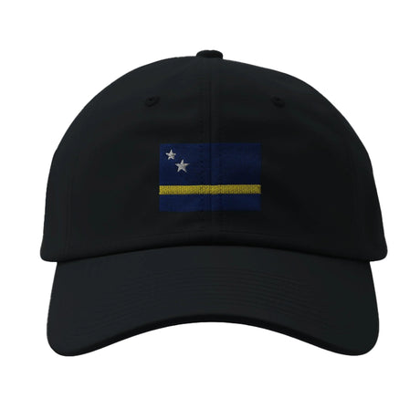 Casquette curaçao coton brodée couleurs bleu jaune