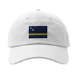 Casquette curaçao coton brodée couleurs bleu jaune