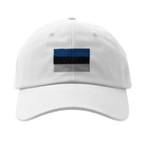 Casquette drapeau estonie coton brodée couleurs bleu noir