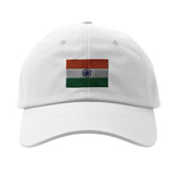 Casquette drapeau inde coton brodée au design épuré