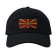Casquette drapeau macédoine du nord coton broderie