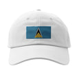 Casquette drapeau sainte-lucie coton brodé couleur durable