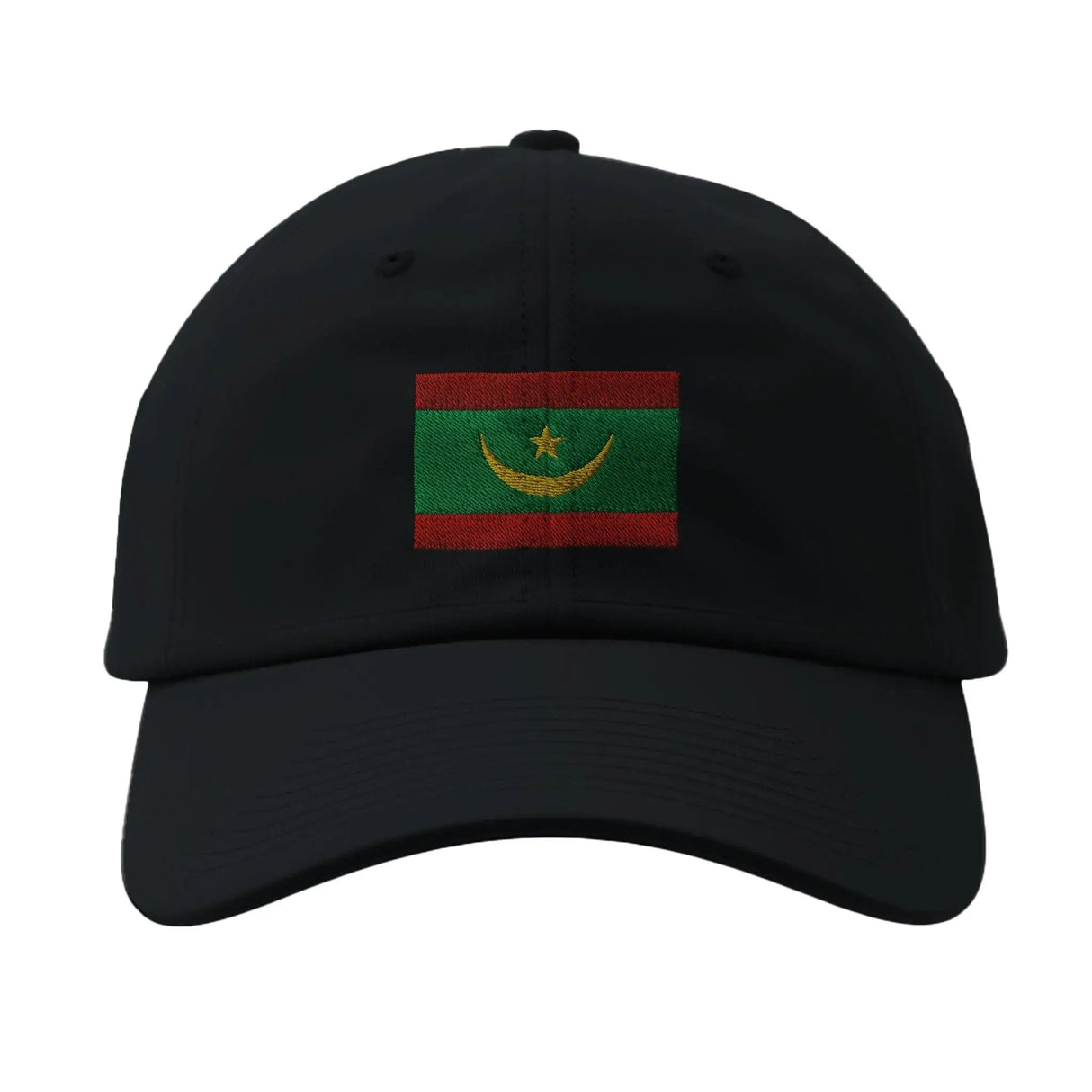 Casquette mauritanie coton brodée couleurs vert et or