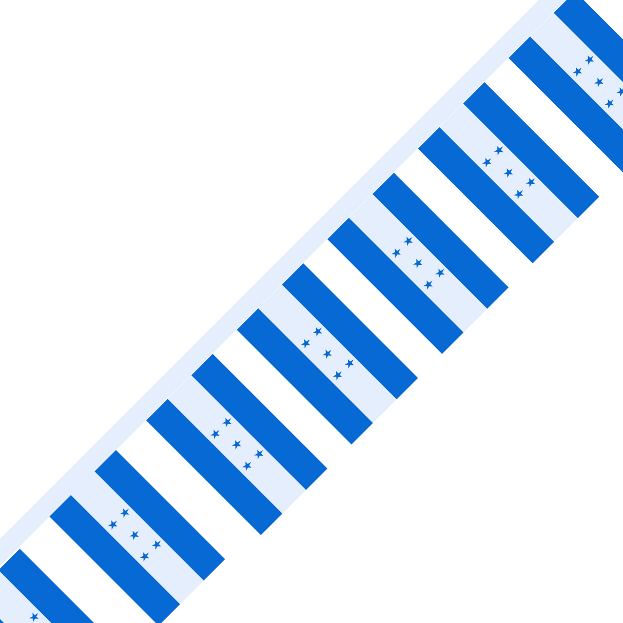 Honduras Flag Garland in several sizes