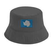 Chapeau bob drapeau antarctique coton brodé respirant