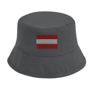 Chapeau bob drapeau autriche brodé coton excellente respirabilité