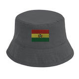 Chapeau bob drapeau bolivie coton brodé léger tendance