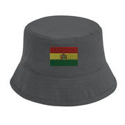 Chapeau bob drapeau bolivie coton brodé léger tendance