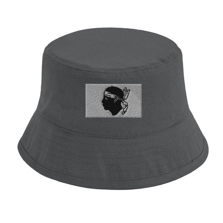 Chapeau bob drapeau corse brodé coton excellente respirabilité