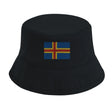 Chapeau bob drapeau d’åland coton brodé léger et tendance