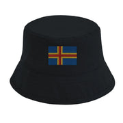 Chapeau bob drapeau d’åland coton brodé léger et tendance