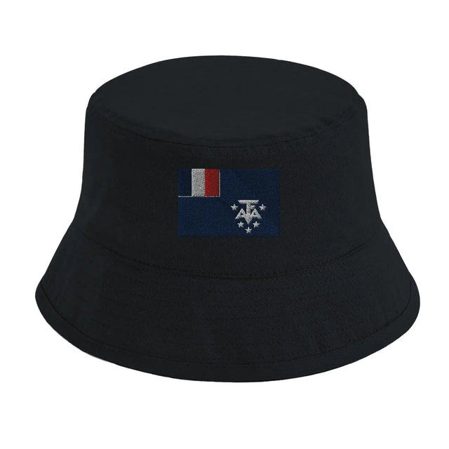 Chapeau bob drapeau de l’antarctique française - pixelformaflag
