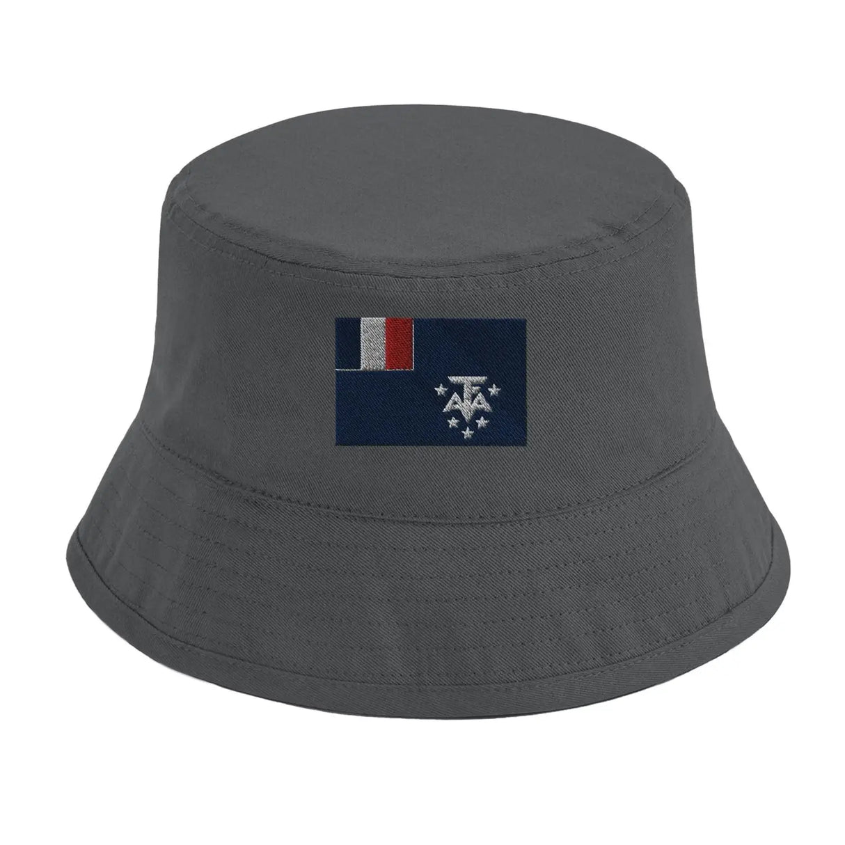 Chapeau bob drapeau de l’antarctique française - pixelformaflag