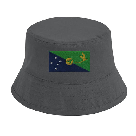 Chapeau bob drapeau de l’île christmas - pixelformaflag