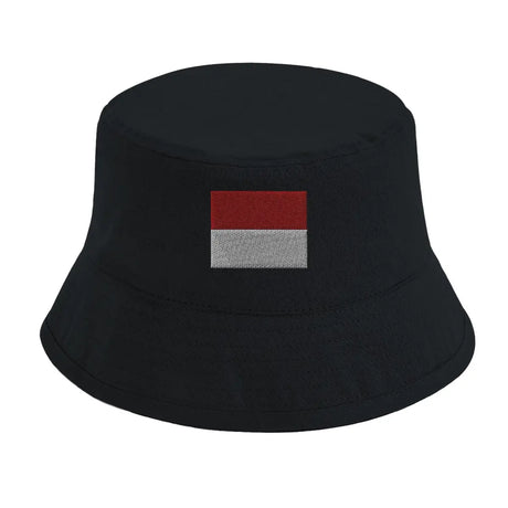 Chapeau bob drapeau de monaco - pixelformaflag