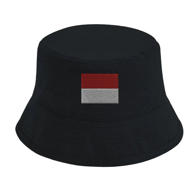 Chapeau bob drapeau de monaco - pixelformaflag