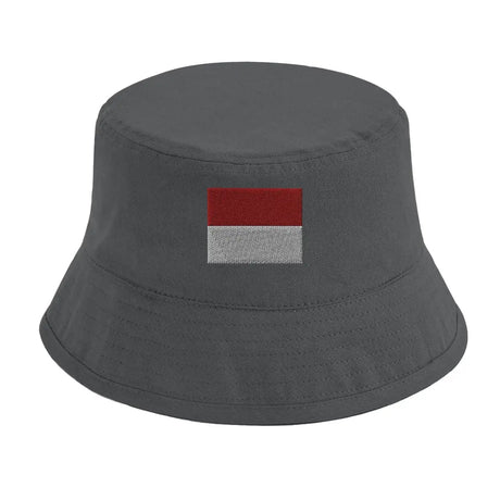 Chapeau bob drapeau de monaco - pixelformaflag