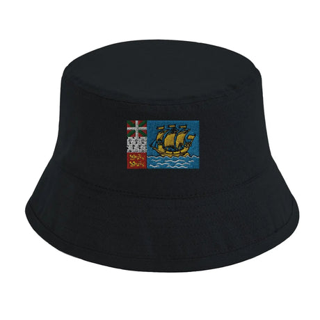 Chapeau bob drapeau de saint-pierre-et-miquelon - pixelformaflag