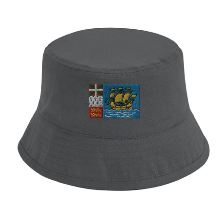 Chapeau bob drapeau de saint-pierre-et-miquelon - pixelformaflag