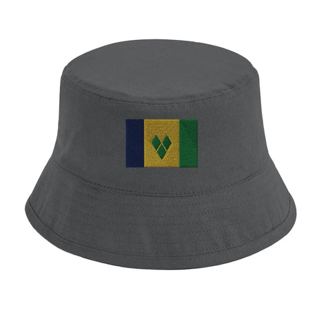 Chapeau bob drapeau de saint-vincent-et-les-grenadines - pixelformaflag