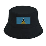 Chapeau bob drapeau de sainte-lucie - pixelformaflag