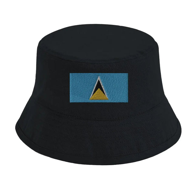 Chapeau bob drapeau de sainte-lucie - pixelformaflag