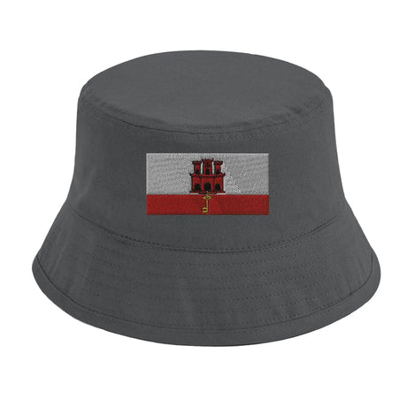 Chapeau bob drapeau gibraltar coton brodé excellente respirabilité