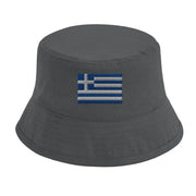 Chapeau bob drapeau grèce coton brodé excellente respirabilité