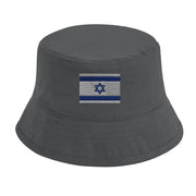 Chapeau bob drapeau israël brodé coton léger respirant