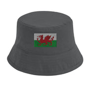 Chapeau bob drapeau pays de galles coton brodé respirant