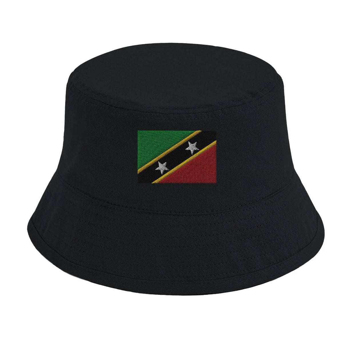 Chapeau bob drapeau saint-christophe brodé coton respirant