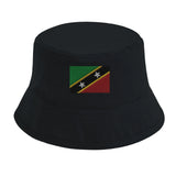 Chapeau bob drapeau saint-christophe brodé coton respirant