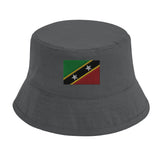Chapeau bob drapeau saint-christophe brodé coton respirant