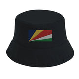 Chapeau bob drapeau seychelles coton brodé respirant