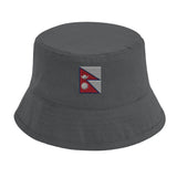 Chapeau bob népal brodé coton léger couleur tendance