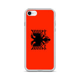 Coque iphone drapeau albanie souple antichoc transparente