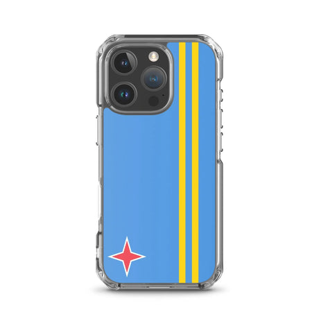 Coque iphone drapeau aruba souple antichoc transparente